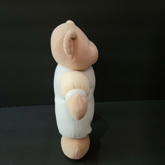 Baby Ganz Teddy Bear Stuffed Animal Lovey Rattle Blue Tan Soft Plush Toy 2001 - Picture 4 of 9